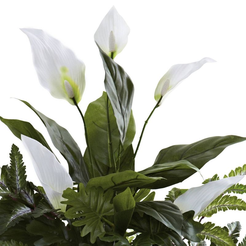 Nearly Natural Mixed and Spathiphyllum with Decorative Urn, 3 of 5