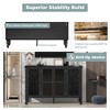 KWPZQEB TV Stand for 43 Inch TV, Entertainment Center with Storage Cabinets and Glass Doors, Mid Century Media Console Table for Living Room - 4 of 4