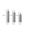 Grungis Set of 3 Large White Glazed Metal Flower Vases,33.5"/28.7"/24" Modern Cylinder Decorative Vases for Luxury Home Decor,White+Black - 3 of 4
