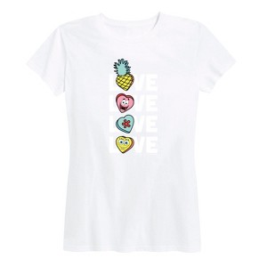 Women's - SpongeBob SquarePants - Valentine's Day Merchandise Short Sleeve Graphic T-Shirt - 1 of 4