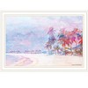 HomeRoots Rainbow Bright Sandy Beach with Umbrellas White Framed Print Wall Art - 4 of 4