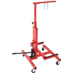 NAYSAYE Hand Truck Dolly with Hydraulic Tire Jack for Garage and Workshop, Red, 22.4"*24.25"*44" - 1 of 4