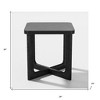 HomeRoots 24" Black Solid Wood Square End Table - 3 of 4