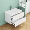 30 Inch Bathroom Vanity with Sink, Floating Vanities Cabinet with 2 Storage Drawers and Long Handle in Gold Metal - 4 of 4