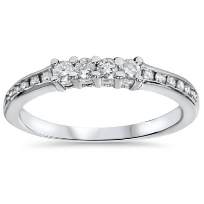 Pompeii3 1/3ct Diamond Wedding Ring 14K White Gold
