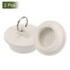 Unique Bargains Rubber Beaded Chain with Pull Ring Durable Drain Stopper 2 Pcs - 3 of 4