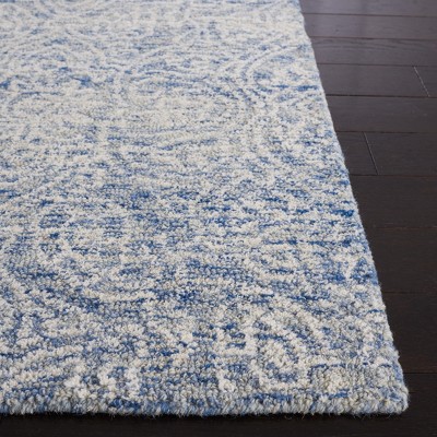 Metro Blue and Ivory Hand-Tufted Wool Area Rug