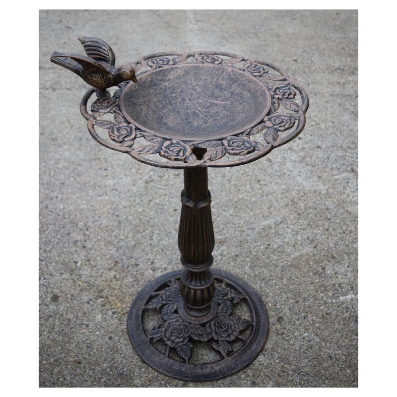 28&#34; Rose BirdBath - Antique Bronze - Oakland Living, 5 of 10