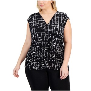 Calvin Klein Womens Ruched Pullover Blouse - 1 of 1