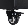 NicBex Modern Coffee Table with 5mm Fluted Tempered Glass Top & Lockable Wheels Mobile Center Table - 3 of 4