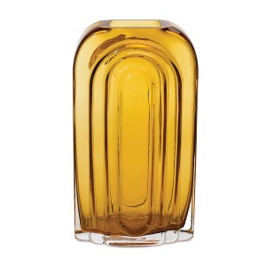 Melrose Rounded Amber Glass Vase 9.75"H - 1 of 2