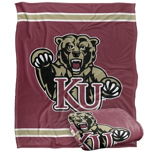 Kutztown University Primary Logo Stripes Silky 50x60 Blanket, 1 Sided - 1 of 4