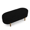 VisioGear Oval Ottoman, Storage Bench with Wood Legs for Living Room, Black, 46.06"*17.72"*16.34" - 2 of 4