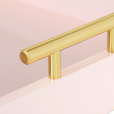 Lipton Pink and Gold Rectangular MDF Wood Tray