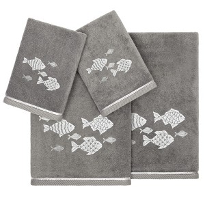 Linum Home Textiles 100% Turkish Cotton FIGI Embellished Towel Set - 1 of 4