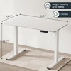 FONTOI Standing Desks with Adjustable Height, Computer Workstation, Stand up Desk for Home Office, White, 19.7"*28.7"*31.5" - 3 of 4