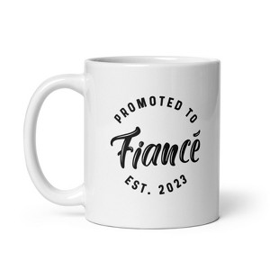 Crazy Dog T-Shirts Promoted To Fiance 2023 Mug Funny Family Wedding Announcement Coffee Cup-11oz - 1 of 4