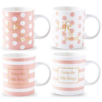 16 oz Hot Pink Large Bistro Mug Ceramic Coffee Tea Glass Cup Princess with  Crown