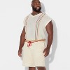 Pride Adult Relaxed Fit Open Knit Stitch Trouser Shorts - Ivory - 3 of 3