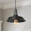 LNC Delphinus 1-Lights 10.2" Farmhouse Dome Pendant  Lights, Antique Black - 2 of 4