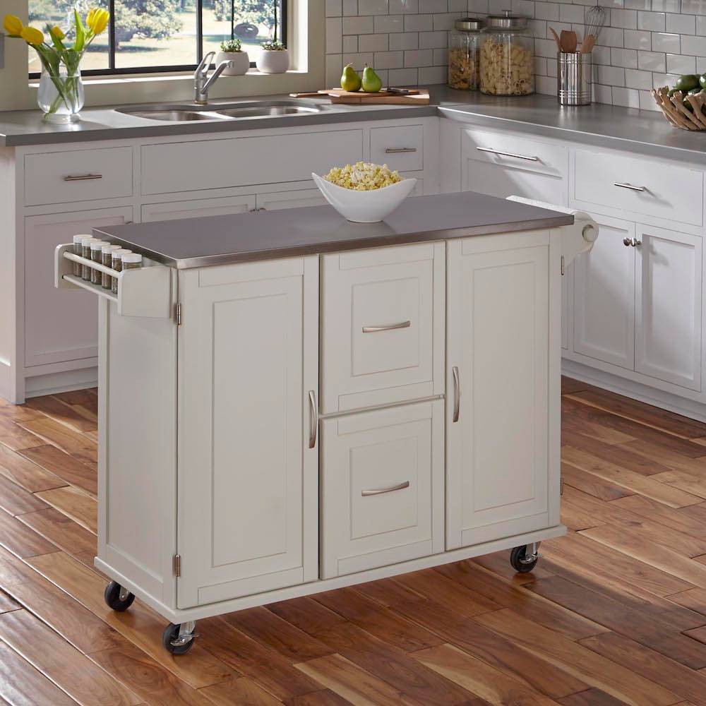 Photos - Other Furniture Patriot Kitchen Cart White - Home Styles