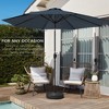 Best Choice Products 10ft Outdoor Steel Market Patio Umbrella w/ Crank, Tilt Push Button, 6 Ribs - 3 of 4