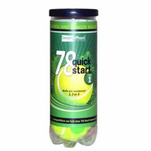 OnCourt OffCourt  Quick Start 78 - green "dot" numbered felt balls - one can of 3 - 1 of 3