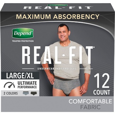 Depend Real Fit Maximum Absorbency Underwear for Men - S/M and L/XL