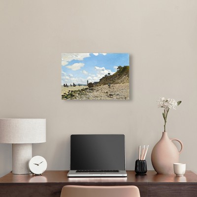 Monet The Beach at Honfleur Gallery Wrapped Canvas Wall Art