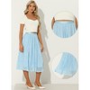 Allegra K Women's Pleated Elastic Waist Casual Accordion Midi Skirt - 2 of 4
