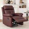 FURNIinspire Sofas Small Recliner Chair for Adults for Small Spaces, Bedroom and Living Room, Brown,34.2"*32.2"*39.3" - 4 of 4
