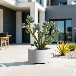 Wooakway Outdoor/Indoor/Decor/Garden Large Tall Metal Planter Pots Planter Boxes Cachepots Nursery Pots - 1 of 4