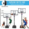 Portable Basketball Hoop Backboard System Stand Height Adjustable 6.6ft - 10ft with 44 Inch Backboard and Wheels, Transparent - 3 of 4