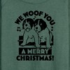 Women's - Instant Message - We Woof You A Merry Christmas Dogs Lightweight French Terry Wide Neck Long Sleeve Shirt - 2 of 4
