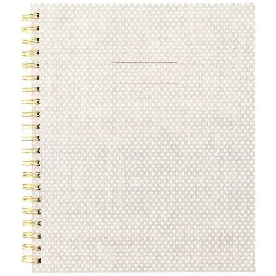 Sugar Paper Essentials 100pg Ruled Notebook 11&#34;x9.625&#34; Spiral White Dot_2