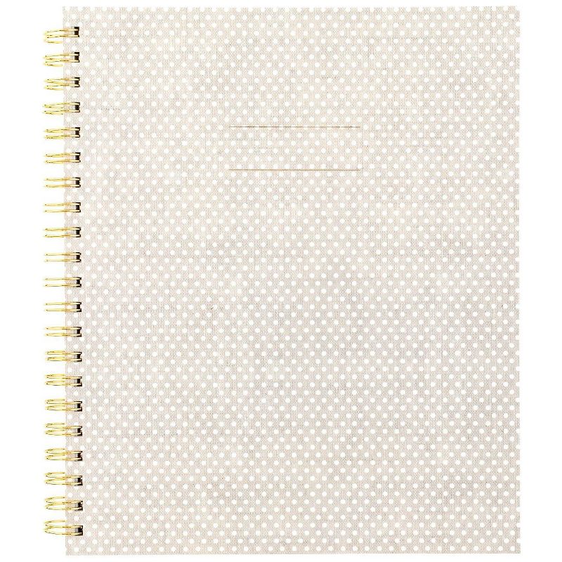 Sugar Paper Essentials 100pg Ruled Notebook 11&#34;x9.625&#34; Spiral White Dot, 1 of 7