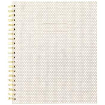 Sugar Paper Essentials 100pg Ruled Notebook 11"x9.625" Spiral White Dot