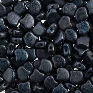 John Bead Matubo 50g Czech Glass 7.5mm Jet/ Metallic Suede Dark Blue #23980-79032 Gingko Leaf Beads for DIY Jewelry Necklace Bracelets Making - 1 of 2