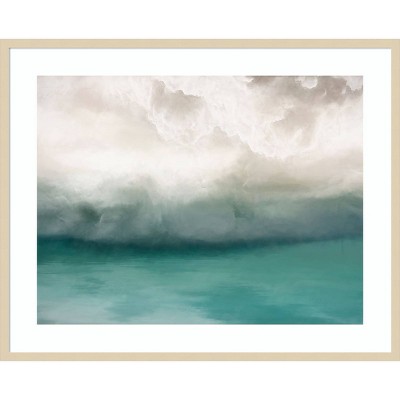 Amanti Art 41"x33" Transcend The Wait by Urban Road Wood Framed Wall Art Print : Contemporary Acrylic Landscape Artwork