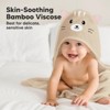 KeaBabies Cuddle Baby Hooded Towel, Organic Baby Bath Towel, Hooded Baby Towels, Baby Beach Towel for Newborn, Kids - 3 of 4
