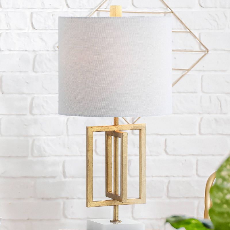 20.25&#34; Metal/Marble Anya Table Lamp (Includes LED Light Bulb) Gold - JONATHAN Y, 6 of 7