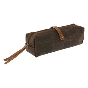 Unique Bargains Pencil Case Waxed Style with Large Capacity for Office Supplies 1 Pc - 1 of 4