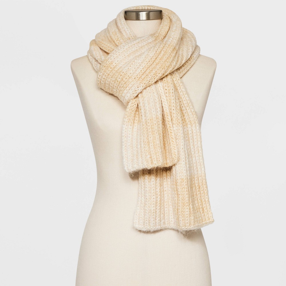 Women's Check Ribbed Scarf - Universal Thread Cream, Ivory