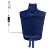 Large Heating Pad for Back, Neck & Shoulder, 22x33 Inch Washable Velvet Heated Pads with 4 Heat Levels & 2-H Auto Shut Off, for Home, Office, Blue - 3 of 4