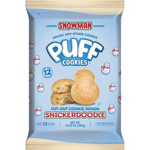 Puff Cookies Cookie Dough Cut Out Snowman Snickerdoodle 10.35oz - 1 of 1