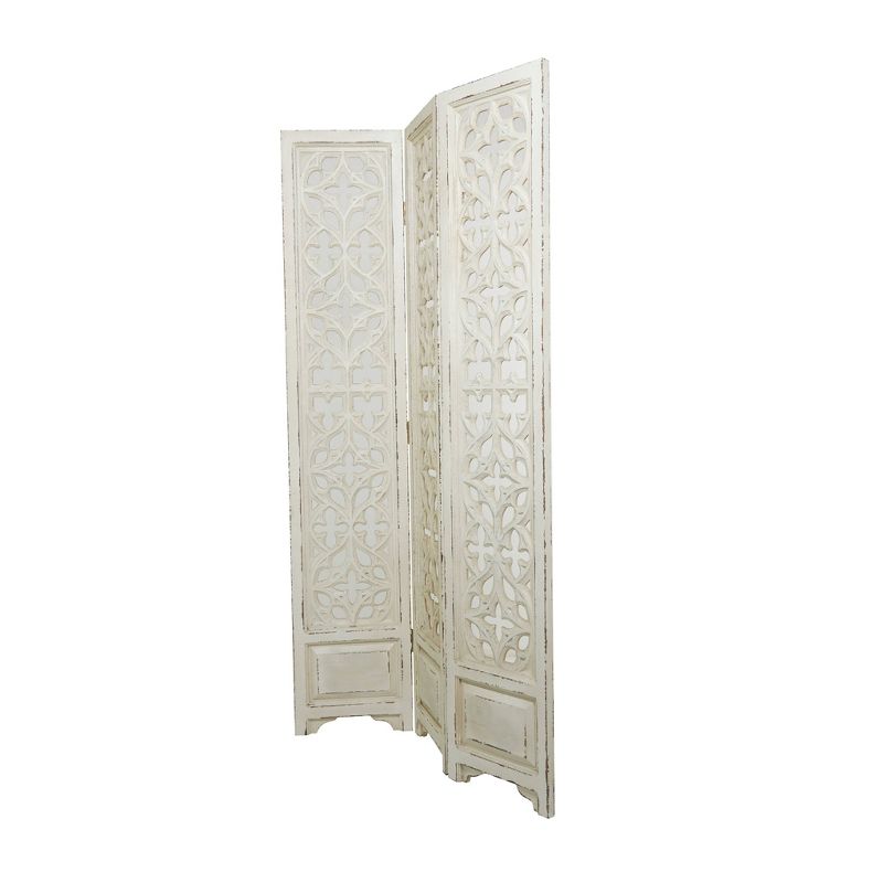 Country Cottage Wood Room Divider Screen White - Olivia &#38; May, 3 of 8