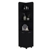 TiramisuBest Bathroom Storage Cabinet with 2 Doors & 3 Open Shelves, Compact Linen Tower Organizer, White Faux Wood, 63" Tall - 4 of 4