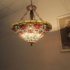 Chloe Lighting Alma Tiffany-Style 3 Light Victorian Inverted Ceiling Pendant 24`` Shade - 4 of 4
