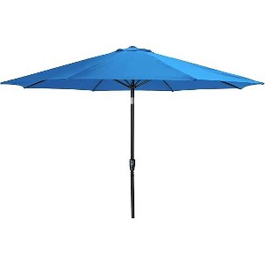 Heynemo Outdoor Patio Umbrella, Patio Umbrella with Push Button Tilt/Crank, Outdoor Umbrella with 8 Sturdy Ribs, Large Umbrella for Backyard - 1 of 4