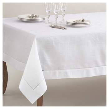 Hemstitch Border Design Tablecloth - Saro Lifestyle